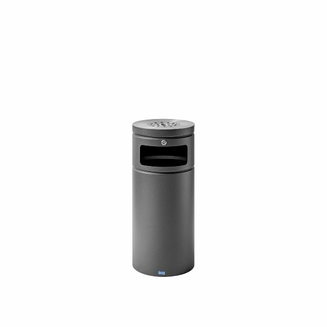 Bica Model 5070 Waste bin 75 ltr. With ashtray Black anthracite