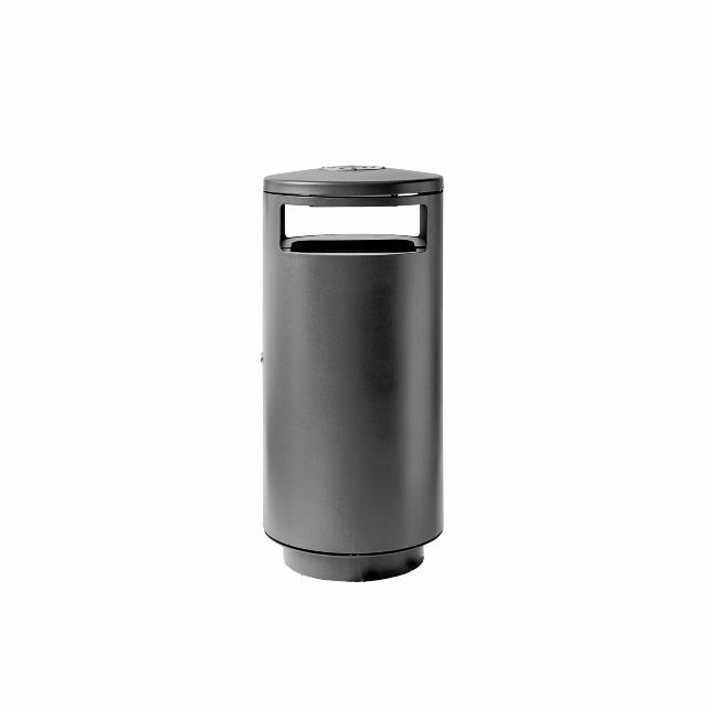 Bica Model 5075 Waste bin 125 ltr. With ashtray Black anthracite