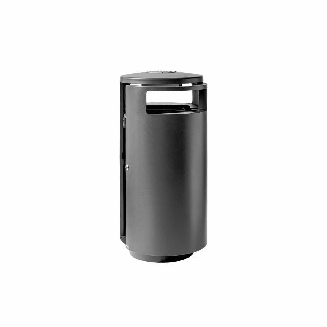 Bica Model 5075 Waste bin 125 ltr. With ashtray Black anthracite