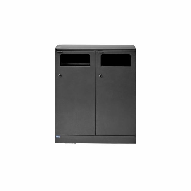 Bica Model 712 Waste sorting 2x100 ltr. Black anthracite