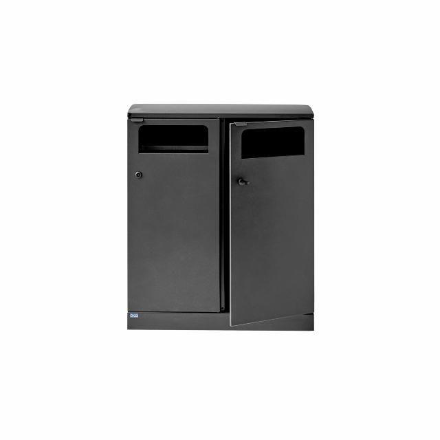 Bica Model 712 Waste sorting 2x100 ltr. Black anthracite