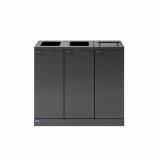 Bica Model 887 Waste sorting 3x45 ltr. Lid/open inputs Anthracite