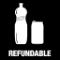 Pictogram Refundable 15x15 cm Outline cut White