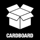 Pictogram Cardboard 15x15 cm Outline cut White