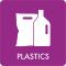 Pictogram Plastics 12x12 cm Sticker Purple