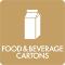 Pictogram Food & beverage cartons 12x12 cm Sticker Brown