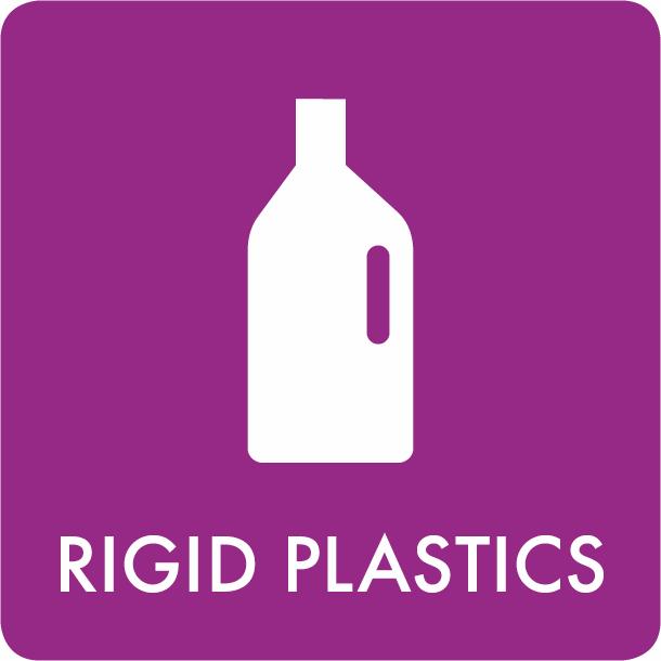 Piktogram Rigid plastics 12x12 cm Selvklæbende Lilla