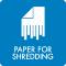 Pictogram Paper for shredding 12x12 cm Sticker Blue