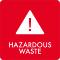 Pictogram Hazardous waste 12x12 cm Sticker Red