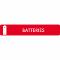 Pictogram Batteries 16x3 cm Sticker Red