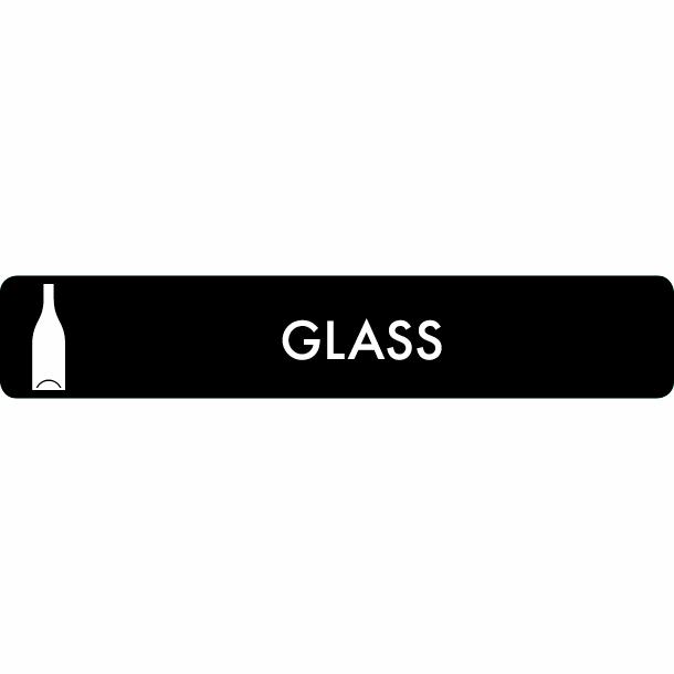 Pictogram Glass 16x3 cm Sticker Black