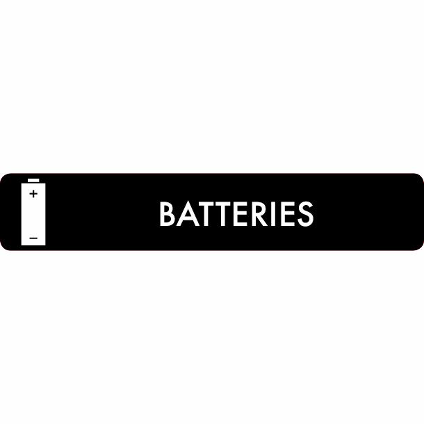 Pictogram Batteries 16x3 cm Sticker Black