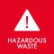 Pictogram Hazardous waste 12x12 cm Magnetic Red