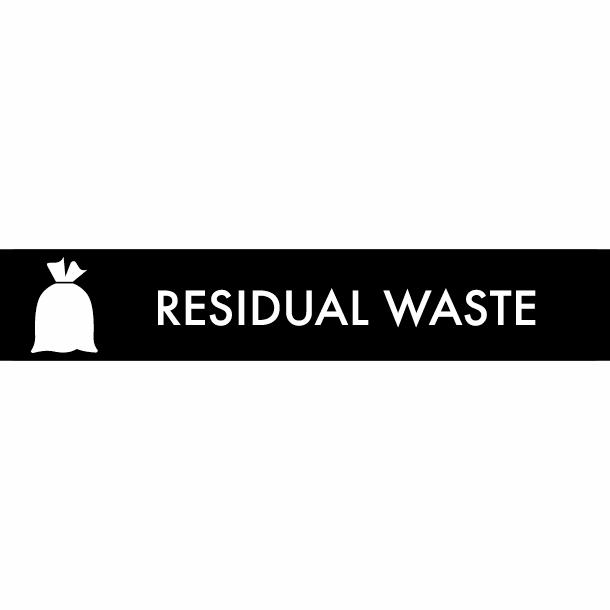 Pictogram Residual waste 16x3 cm Magnetic Black