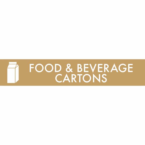 Pictogram Food & beverage cartons 16x3 cm Magnetic Brown