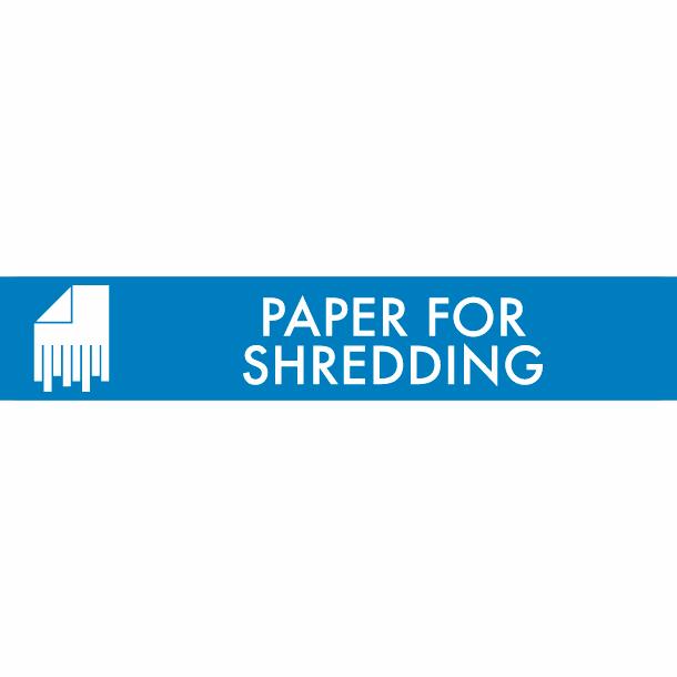 Pictogram Paper for shredding 16x3 cm Magnetic Blue