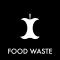 Pictogram Food waste 12x12 cm Magnetic Black