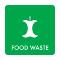 Pictogram Food waste 10x10 cm Self-adhesive Green