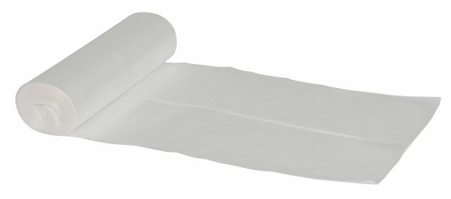 Plastic bags 60 ltr. LDPE, recycled Transparent