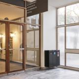 Bracket set for wall mounting of waste bin