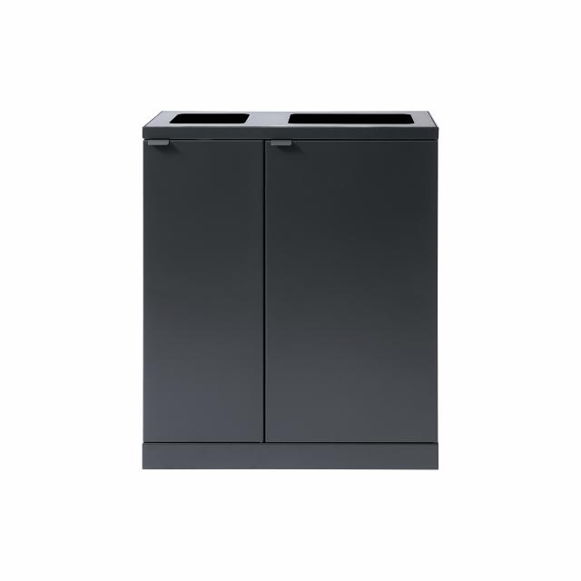 Bica Model 618 Waste Sorting 1x65 + 1x95 Liter Open Inputs Anthracite