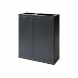 Bica Model 618 Waste Sorting 1x65 + 1x95 Liter Open Inputs Anthracite