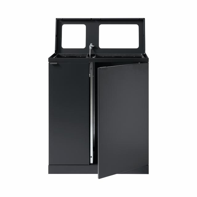 Bica Model 618 Waste Sorting 1x65 + 1x95 Liter Open Inputs Anthracite