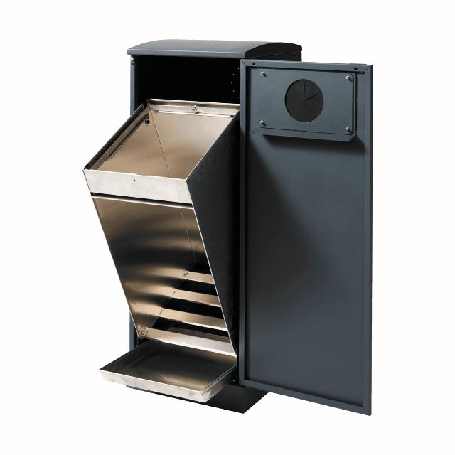 Bica Model 622 Waste bin 90 liters Light anthracite Double bottle input
