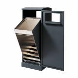 Bica Model 623 Waste bin 90 liters Light anthracite Double open input