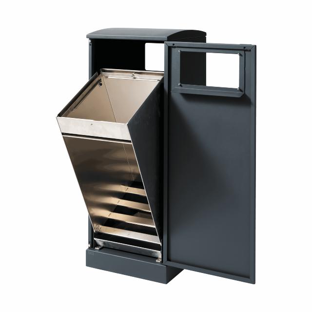 Bica Model 623 Waste bin 90 liters Light anthracite Double open input