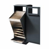 Bica Model 623 Waste bin 90 liters Light anthracite Double open input