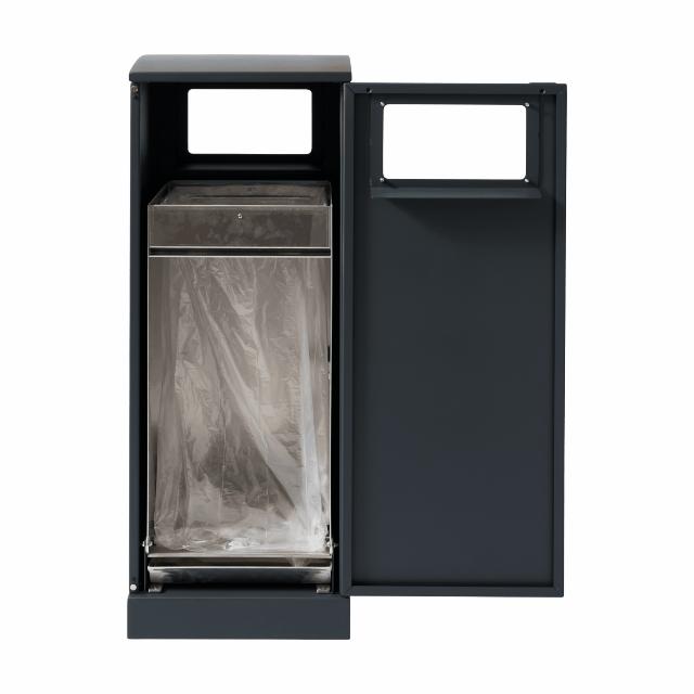Bica Model 623 Waste bin 90 liters Light anthracite Double open input