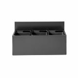 Bica Model 812 Waste sorting 3x15 ltr. Wall mounted Anthracite