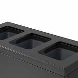 Bica Model 830 Waste sorting 3x10 liter Open inputs Anthracite