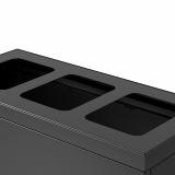 Bica Model 830 Waste sorting 3x10 liter Open inputs Anthracite