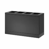 Bica Model 831 Waste sorting 4x10 liter Open inputs Anthracite