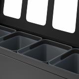 Bica Model 831 Waste sorting 4x10 liter Open inputs Anthracite