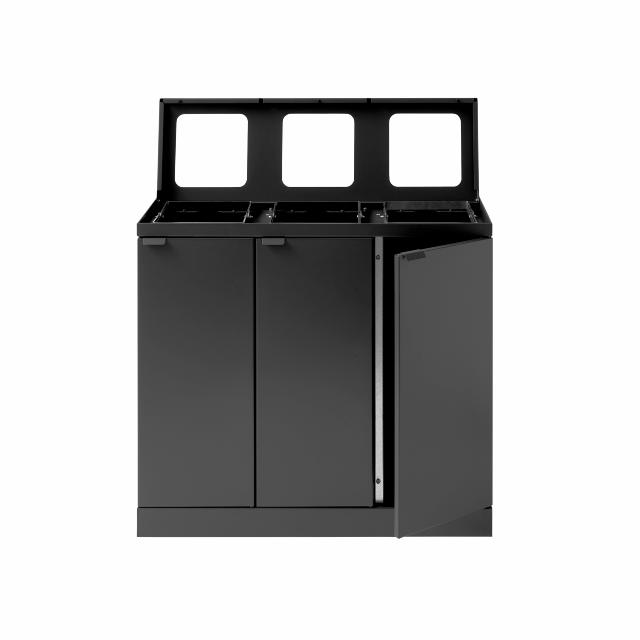 Bica Model 870 Waste sorting 3x45 ltr. Open inputs Anthracite