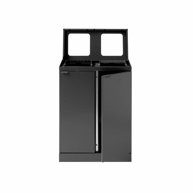 Bica Model 871 Waste sorting 2x45 ltr. Open inputs Anthracite
