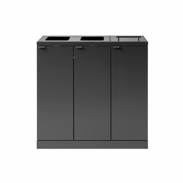 Bica Model 873 Waste sorting 3x65 ltr. Lid/open inputs Anthracite