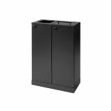 Bica Model 874 Waste sorting 2x65 ltr. Lid/open input Anthracite