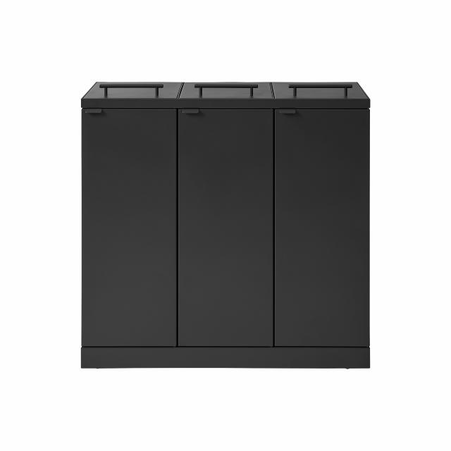 Bica Model 876 Waste sorting 3x65 ltr. Lids Anthracite