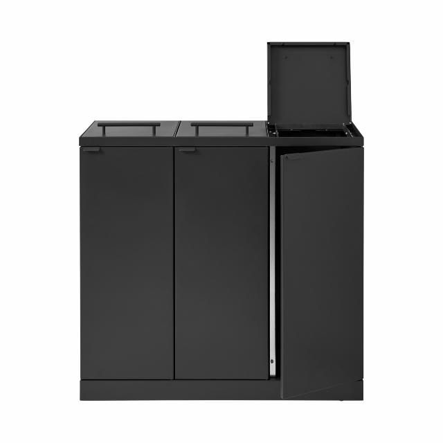 Bica Model 876 Waste sorting 3x65 ltr. Lids Anthracite