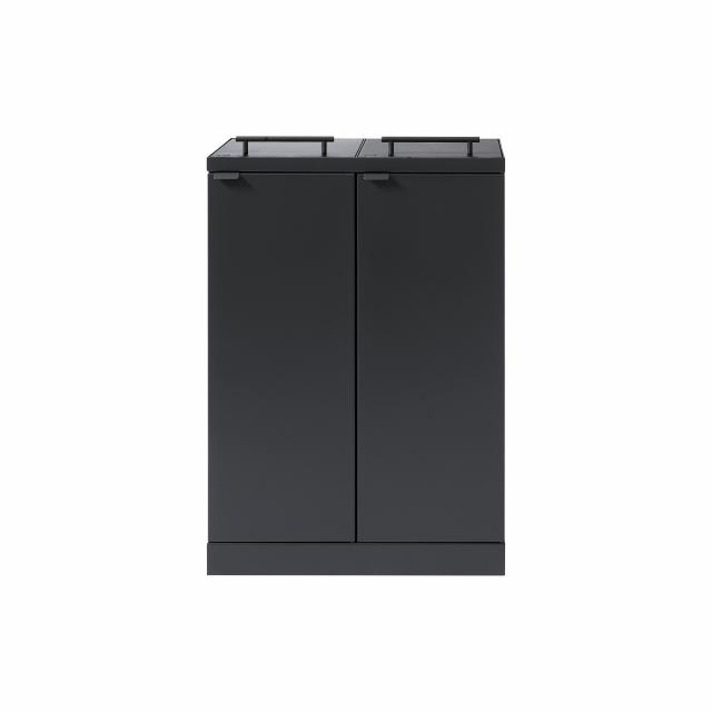 Bica Model 877 Waste sorting 2x65 ltr. Lids Anthracite