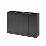 Bica Model 878 Waste sorting 4x45 ltr. Open inputs Anthracite