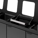 Bica Model 878 Waste sorting 4x45 ltr. Open inputs Anthracite