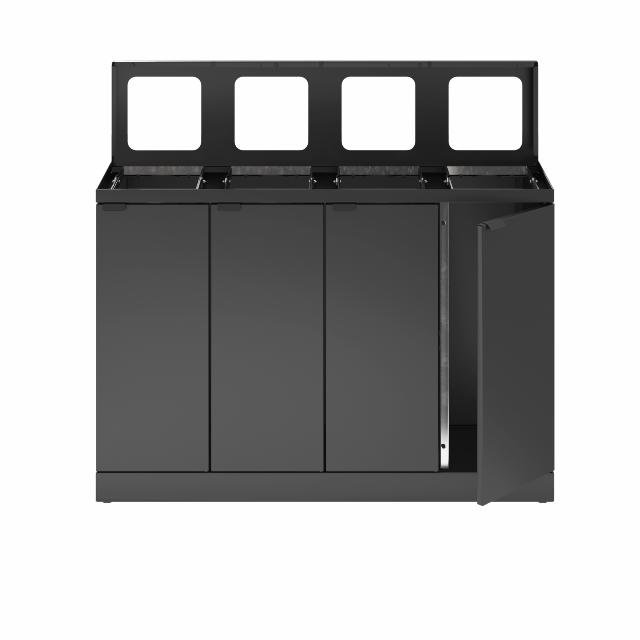Bica Model 878 Waste sorting 4x45 ltr. Open inputs Anthracite