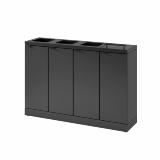 Bica Model 883 Waste sorting 4x45 ltr. Lid/open input Anthracite