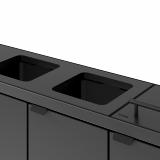 Bica Model 883 Waste sorting 4x45 ltr. Lid/open input Anthracite