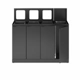 Bica Model 883 Waste sorting 4x45 ltr. Lid/open input Anthracite